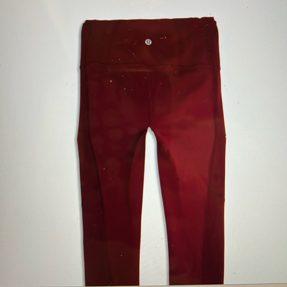 Deep Rouge Body Con Leggings, Lulelemon, NWOT